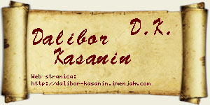 Dalibor Kašanin vizit kartica